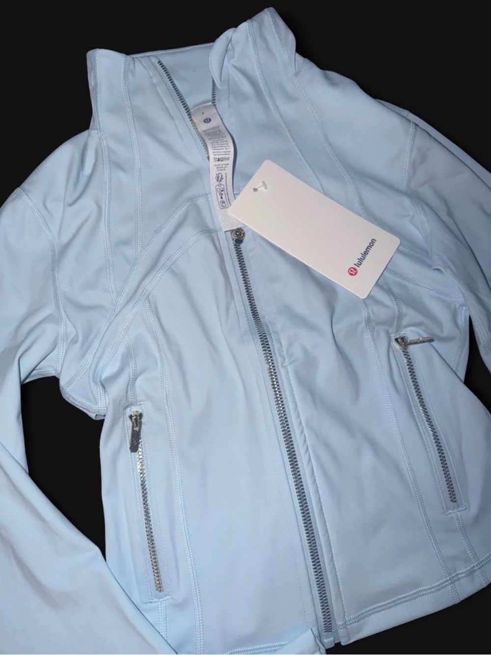 lululemon powder baby blue define cropped jacket size 4